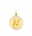 Medalla Dulce Virgen María Oro 18K 20mm Bisel