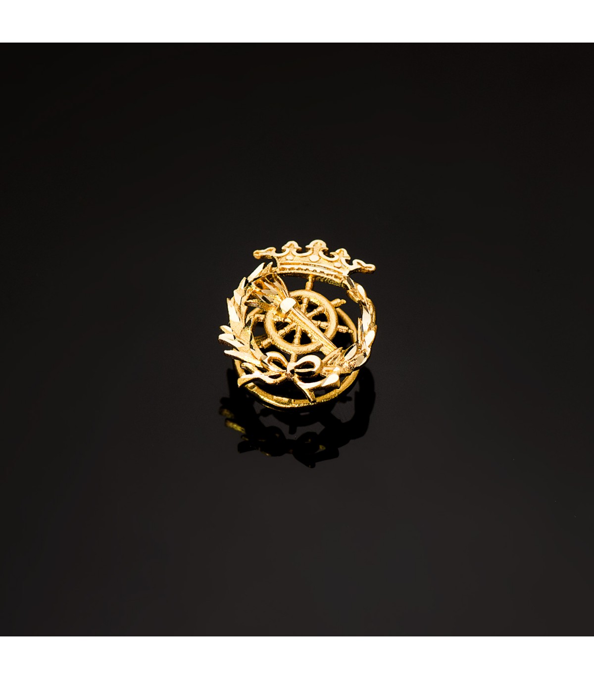 Pin de oro -  insignia Ciencias políticas Oro 18K - carreras universitarias - emblema, escudo de oro