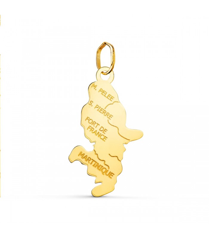 Pendentif Île Martinique Or 18K 22mm