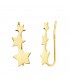 Pendientes Trepadores 3 Estrellitas Oro 18K  - pendientes oro mujer