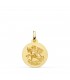 Medalla San Jorge Oro 18K 16mm Matizada - Colgante Sant Jordi