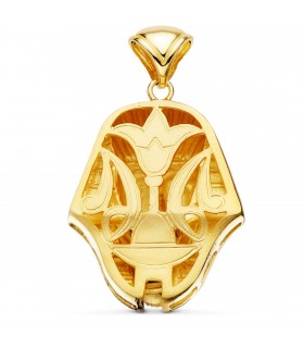 Pendentif Toutankhamon Or Bicolore 18K | Pendentif homme égyptien | pendentif homme or 18K