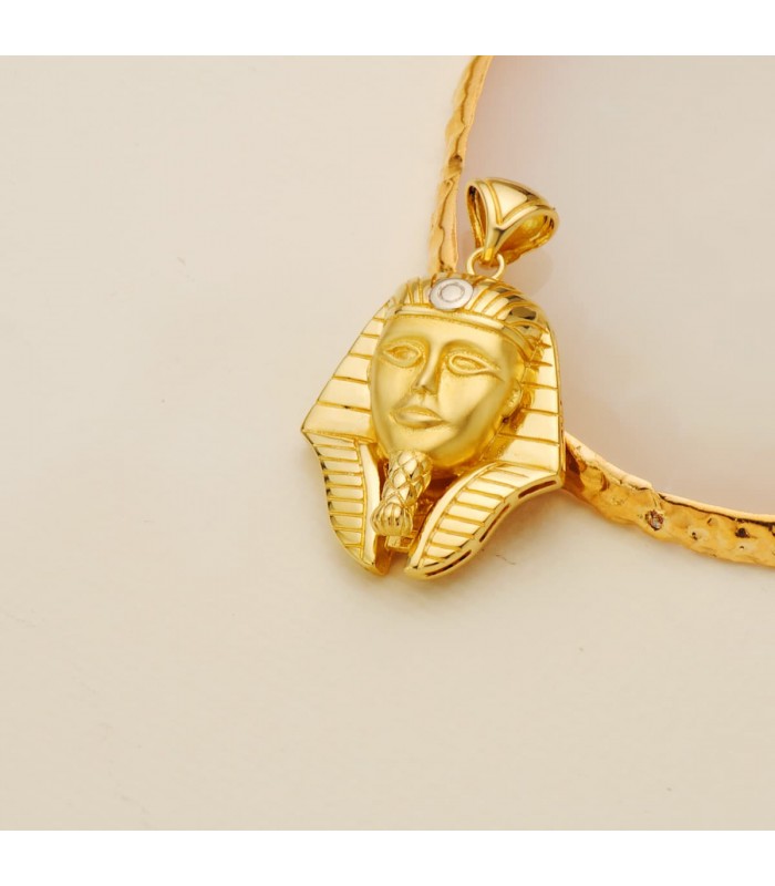 Colgantes para hombre, colgante con figura de tutankamon - Joyas de hombre 18 kilates