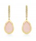 Boucles d'oreilles pendantes or Catrina Rose Quartz 18 Carats