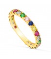 Ehering mit Zirkonia 18K Gelbgold | 19627