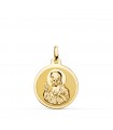 Médaille Sacré-Coeur de Jésus Or 18K 18 mm Brillant