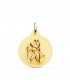 Medaglia San Cristoforo Oro 18kt 22mm satinata, medaglie antiche e artigianale