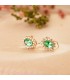 Boucles d'oreilles Sybil Or Jaune 18K Émeraude et Diamants