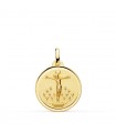 Runder Anhänger Jesus Gold 18 Karat P7139-118