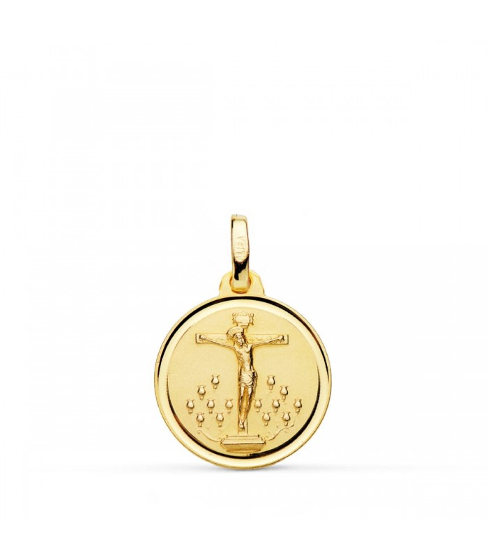 Medalla Cristo de la Laguna Oro 18K Bisel 16 mm de Tenerife, Islas Canarias