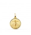 Medalla Cristo de la Laguna Oro 18K Bisel 16mm