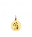 Medaglia San Cristoforo Oro 18kt  14mm satinata