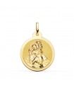 Médaille Saint Christophe Or 18K 22mm Brillante