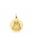 Medaglia Santa Lucia oro 18kt 18mm satinata, patrona dei non vedenti, dei ciechi, degli oculisti e degli ottici