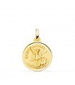 Médaille Saint Michel Or 18K 18mm Biseauté