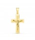 Anhänger Kreuz Jesus 750 Gold 25 mm, rechteckiger Design – Kruzifix für Damen und Herren