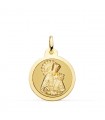 Médaille Notre Dame des Abandonnées Or 18k 20 mm Brillant