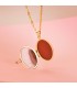 Portafoto Liso Oval Oro 18 K 25 MM