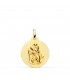 Médaille Saint Christophe Or 18K 18 mm Mate