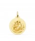 Médaille Saint Antoine Or 18K 22mm Mate