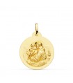 Hl Antonius Medaille Anhänger 750er Gold P8099-022