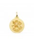 Medaglia San Giorgio oro 18kt 20mm satinata, gioielli religiose e medaglie sacre.