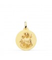 Médaille Saint Joseph Or 18K 18mm Mate
