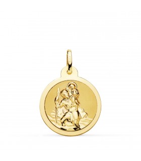 Médaille Saint Christophe Or 18K 20mm Brillante