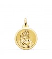 Medaglia San Cristoforo Oro 18Kt 20mm Lucido