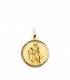 Medaglia San Cristoforo oro 18Kt 18mm rigata
