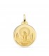 Medalla Virgen del Pilar 18 Ktes 22mm Bisel. Medallas de oro religiosas.