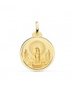 Médaille Vierge du Pilar 18 K 22mm Biseauté