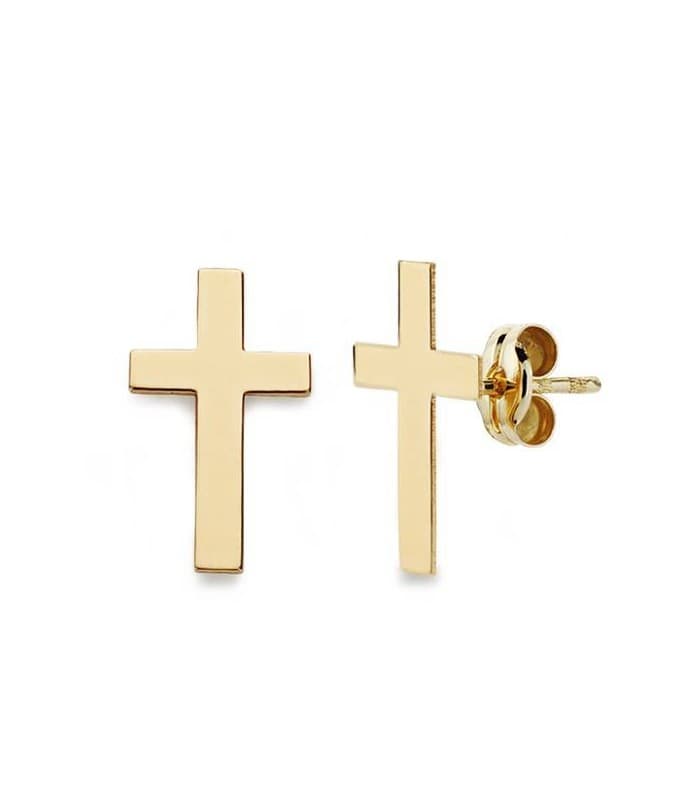 Kreuz-Ohrstecker Höhe 12 mm, Breite 7 mm | Für Damen und Herren
