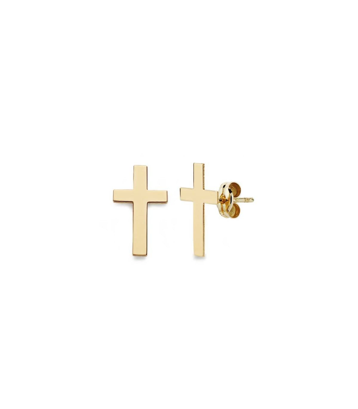 Kreuz-Ohrstecker Höhe 12 mm, Breite 7 mm | Für Damen und Herren
