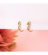 Pendientes Mujer Brita Oro 18K - piedras de colores multicolor, pendientes aros