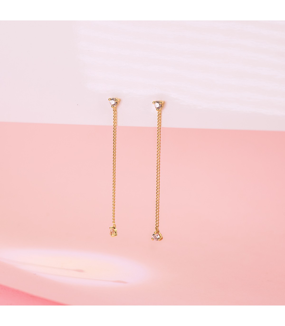 Kettenohrringe für Damen – Lange Ohrringe mit Goldkette, Party-Ohrringe.