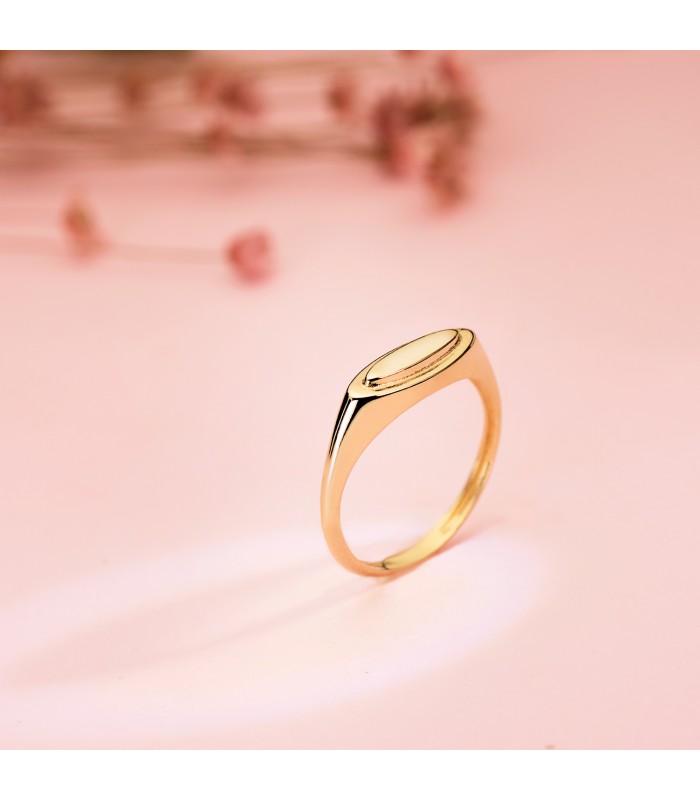 Anillo Sello Ogival Oro 18K - anillo personalizado - sello de mujer - anillos de oro corazón