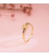 Breiter Ring mit offenen Bändern | Goldring mit blauen und weißen Steinen | 19644 online kaufen