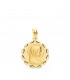 Medalla Flor Virgen María Oro 18 K 17 mm | colección de medallas religiosas