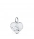 Alda Joyeros, joyería online | Medalla Corazón Angelito Oro Blanco 9K 14mm
