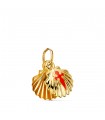 Pendentif coquille double 18 carats 10mm