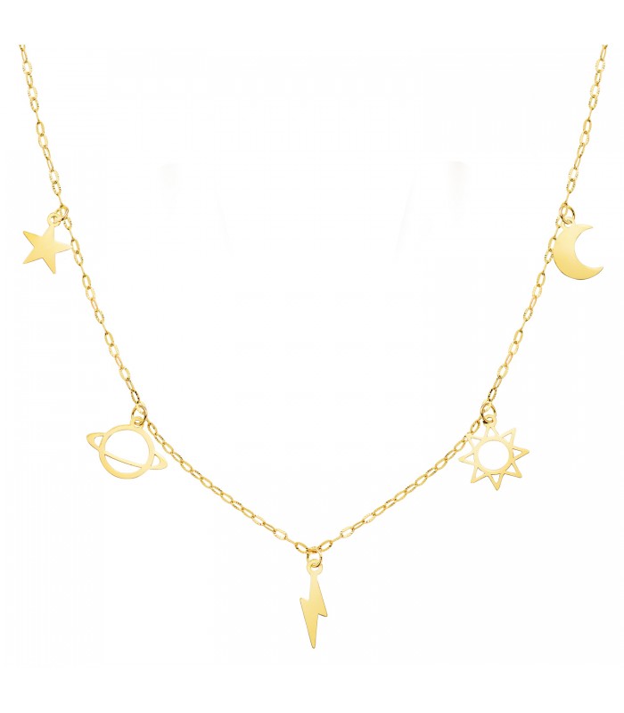 Collier en or 18K Galaxy | collier pour femme | collier or 18 carats