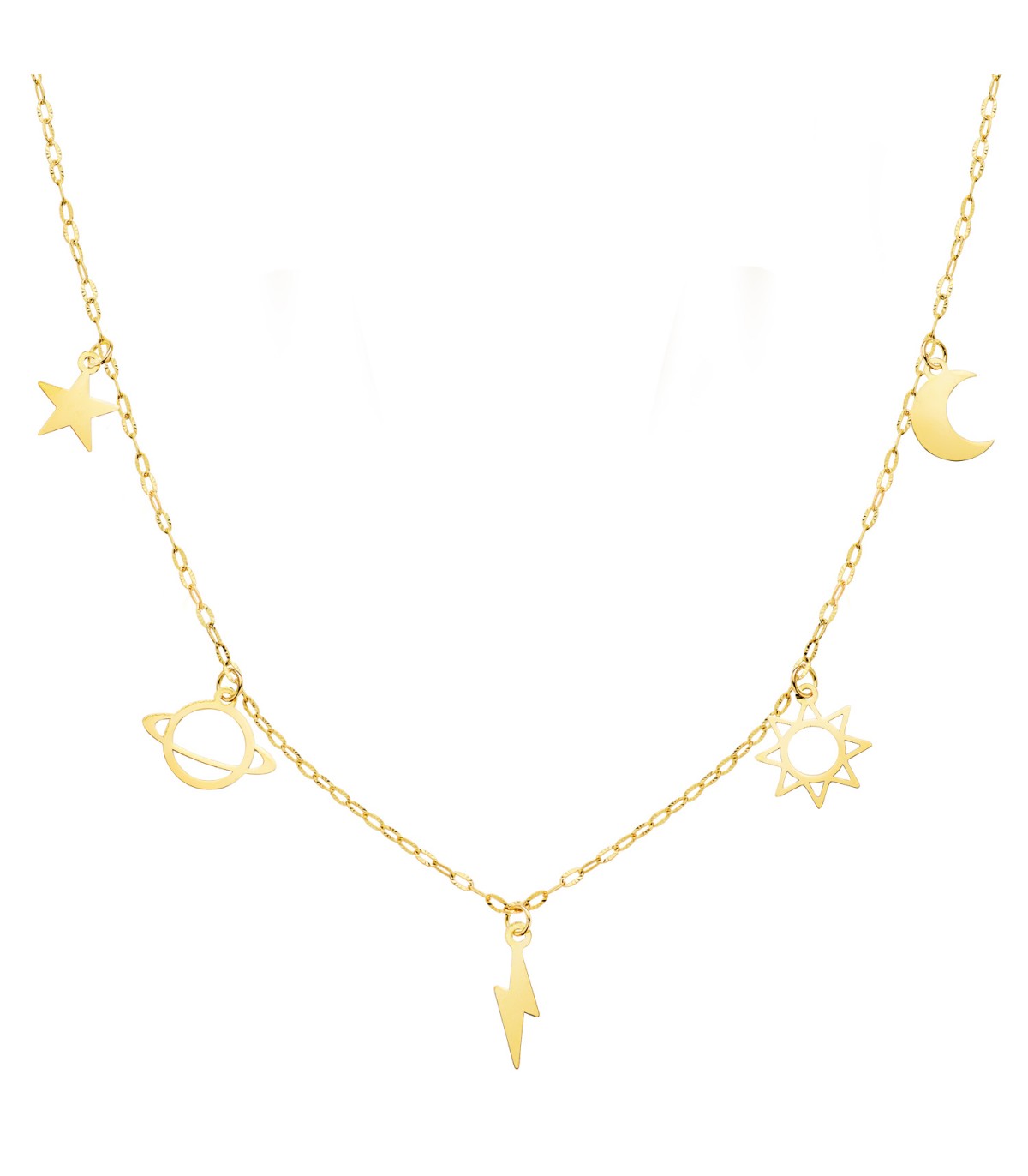 Collier en or 18K Galaxy | collier pour femme | collier or 18 carats