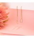 Ohrhänger mit Kette Oval Creolen, länge 76 mm | Damen Ohrhänger & Ohrkette Schmuck