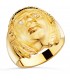 Sello de hombre Indio Oro Amarillo 18K| anillos de hombre, sello macizo