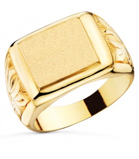 Sello hombre Oro 18K Abraham macizo - Joyas para hombre, anillos hombres