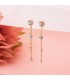Orecchini pendenti Cascata in oro 18K con catena – perfetti per feste ed eventi per donna