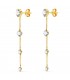 Boucles d'oreilles chaîne or 18K Cascade