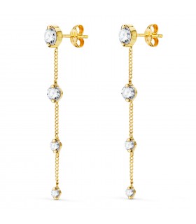 Orecchini pendenti Cascata in oro 18K con catena – perfetti per feste ed eventi per donna
