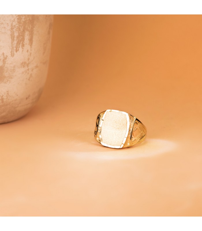 Chevalière homme Or 18K Roi massif